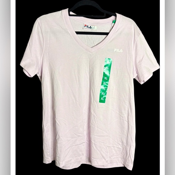 Fila Woman's V-Neck Tee - Soft Purple - Picture 1 of 6